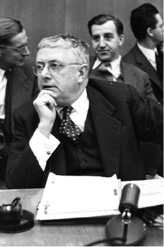 The Australian Minister for External Affairs and Attorney-General, and President of UN General Assembly, Dr Herbert V Evatt, 1948 to 1949. [UN Photo]