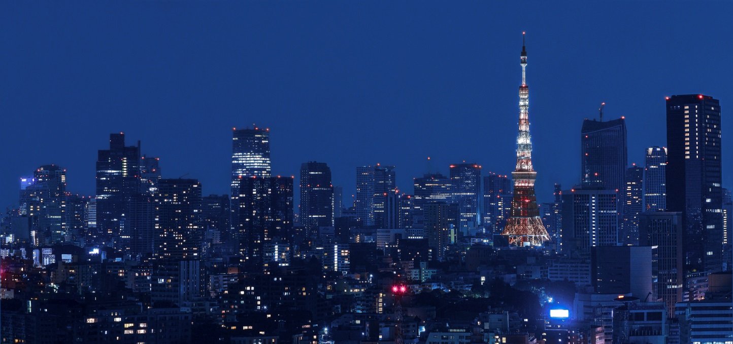 Tokyo skyline at night