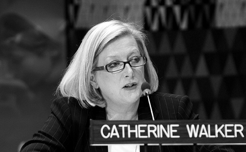 The Deputy Director-General for Global Programs of the Australian Overseas Aid Program, Catherine Walker, addresses the opening of a high-level conference on the Central Emergency Response Fund, organised by the UN Office for the Coordination of Humanitarian Affairs, New York, 4 December 2008. [UN Photo/Mark Garten]