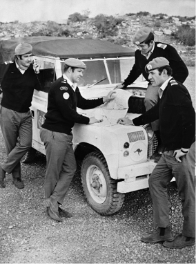 Four Australian officers of the New South Wales, Victorian and Tasmanian Police Forces on operations for the UN Civilian Police attached to the UN Force in Cyprus, Polis district, Cyprus, 1972. [Australian War Memorial/D Percy]