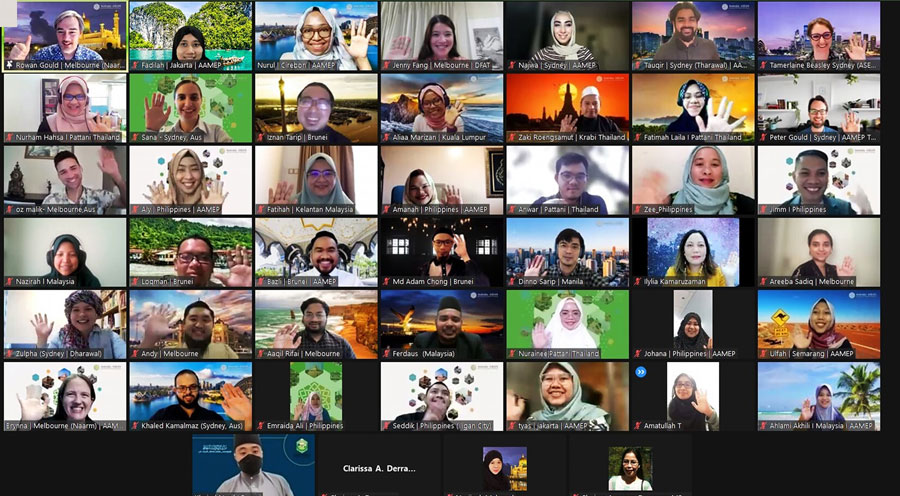 Screengrap of large virtual meeting