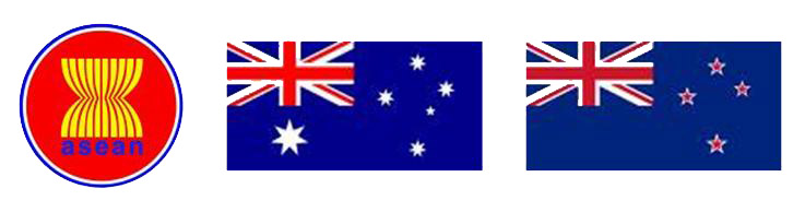 ASEAN, Australia, New Zealand flags