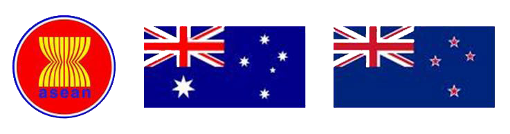 ASEAN, Australia, New Zealand flags