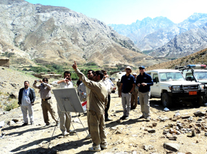 People counting ballot papers
