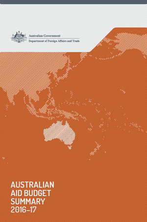 cover of the 2016-17 Australian Aid budget summary