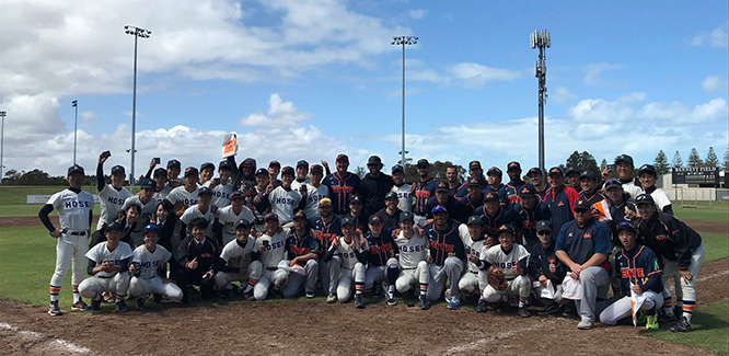 Team photo of three Japanese teams and the South Australian team