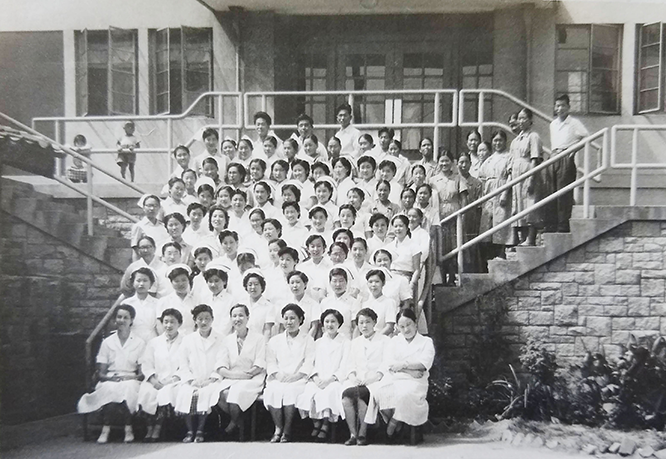 Staff at Ilsin Women's Hospital, Busan, 1957- Image courtesy of Dr Grace Warren.
