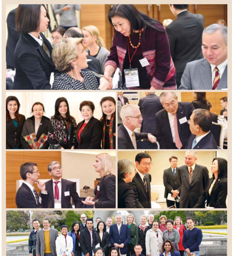 A collage of photos showing  the Australia-Korea Dialogue bringing  people from Australia and the Republic of Korea together. 