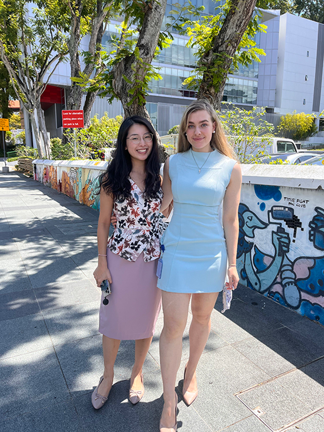 Amelia with Phoenix Chiu, a colleague from the King & Wood Mallesons’ Hong Kong office. 
