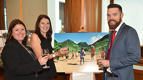 People at the launch, see caption below.