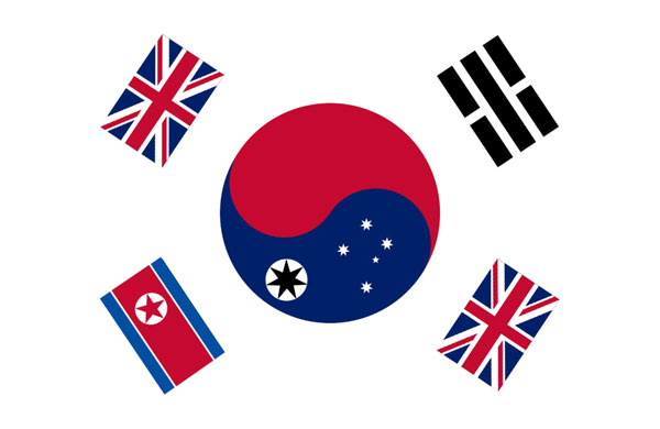 UK and Korean flags