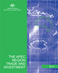 The APEC Region trade and investment 2012 publication cover