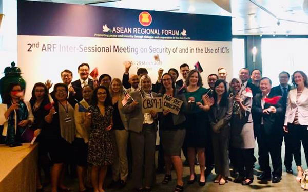 Group photo of participants at the 2nd ARF Inter-Sessional Meeting on Security of and in the Use of ICT's