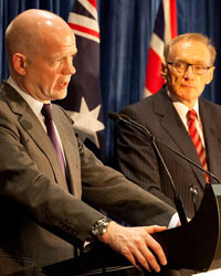 Minister Carr and UK Foreign Minister William Hague, AUKMIN talks, Perth January 18 2013