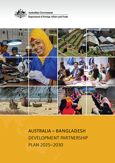 Cover of the Australia–Bangladesh Development Partnership Plan 2025–2030.