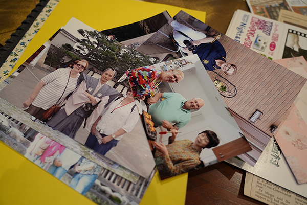 photos on a desk
