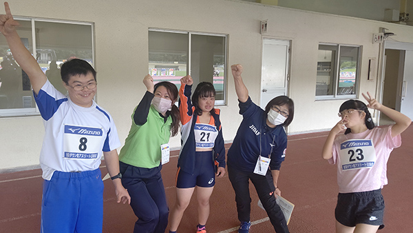 Athletes with Down Syndrome competing at the ANISA Sport Event Day.