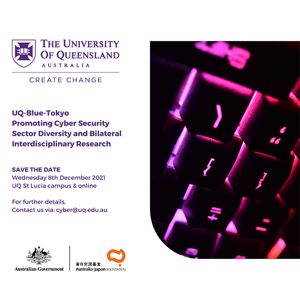 UQ-Blue-Tokyo Cyber Security Workshop poster
