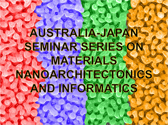 poster for Australia-Japan Seminar Series on Materials Informatics and Materials Nanoarchitectonic