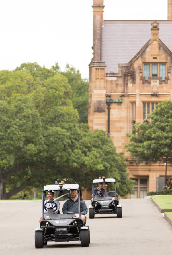 People in small vehicles
