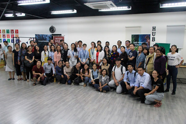 group of people posing for a class photo