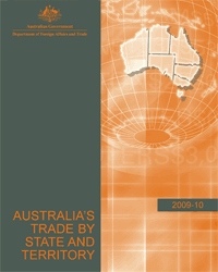 Image showing the front cover of Australia's trade by state and territory handbook