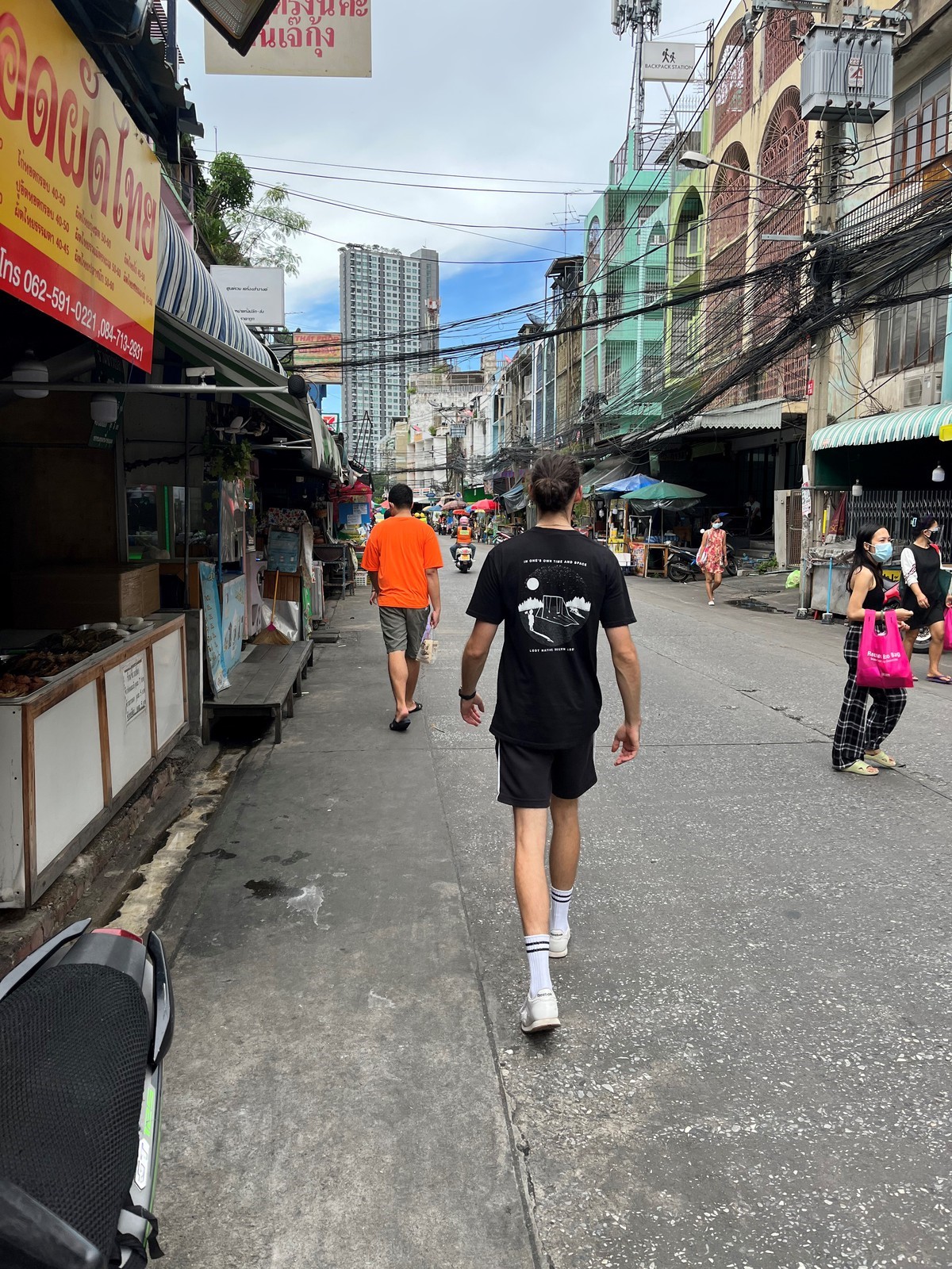 Benjamin exploring the bustling streets of Bangkok