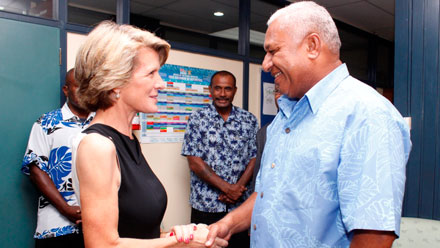 Julie Bishop and Ratu Inoke Kubuabola, Fiji Minister of Foreign Affairs