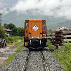 train approaching on a track