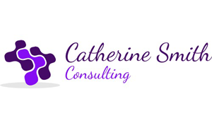 Graphic on left and text 'Catherine Smith consulting' on the right. 