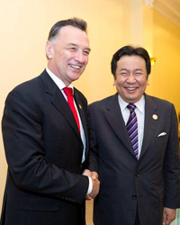 Trade Minister Craig Emerson with HE Yukio Edano, Japan's Minister of Economy Trade and Industry