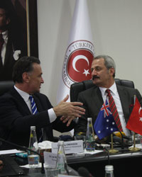 Minister Emerson meets Trade and Economic Minister Zafer Çağlayan during his visit to the Republic of Turkey