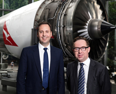 Minister for Trade, Tourism and Investment Steven Ciobo and Qantas CEO Alan Joyce
