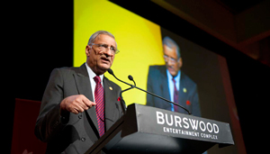 Commonwealth Secretary General, Indian diplomat Kamalesh Sharma, at CHOGM 2011
