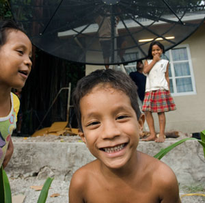 A smiling schoolboy in Nauru