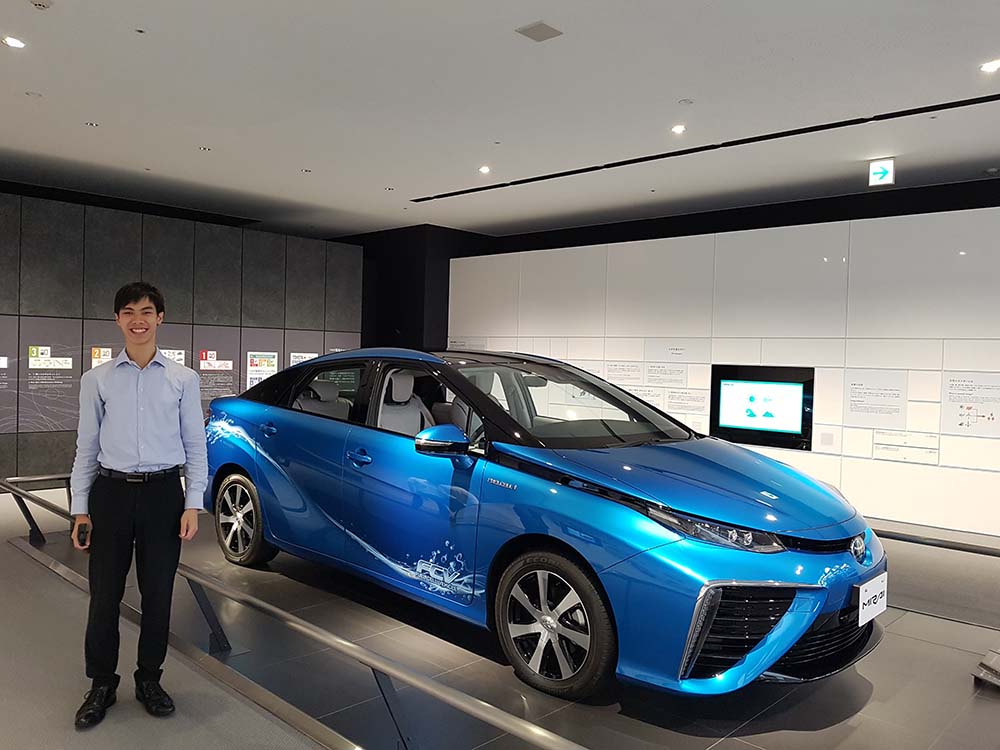 Edwin learning about the latest sustainable transport technology 