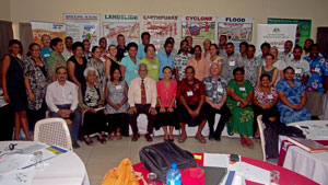 A large group of people posing for a photo