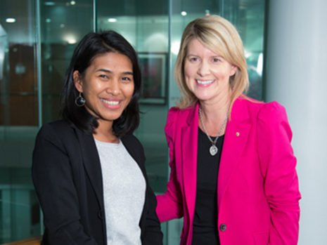 Fitria Sofyani with Natasha Stott Despoja