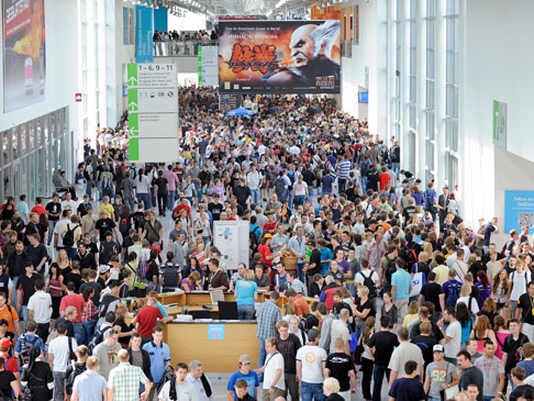 Convention centre filled with people