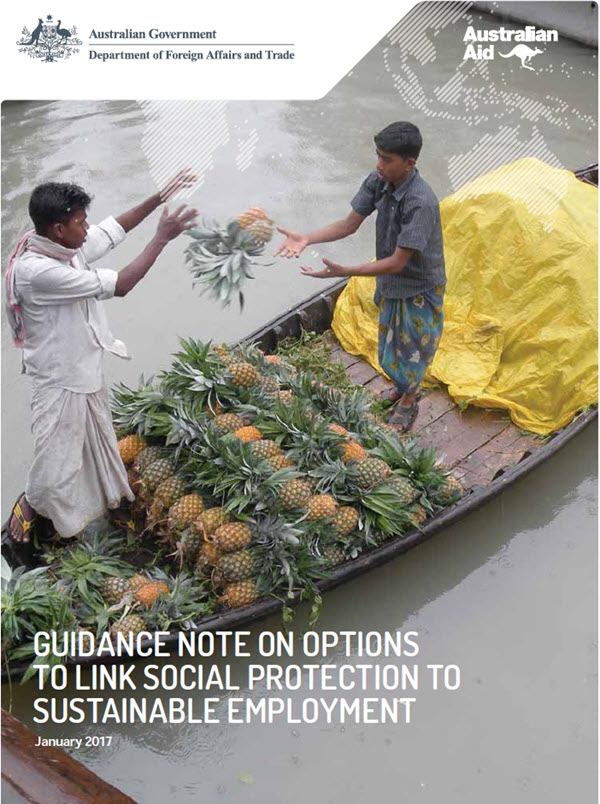 Guidance note on options to link social protection to sustainable employment cover page