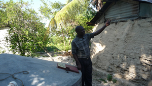 Local with concrete cistern