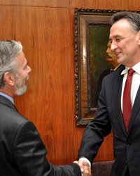 Photo of Trade and Competitiveness Minister Craig Emerson and Brazilian Foreign Affairs Minister Antonio Patriota