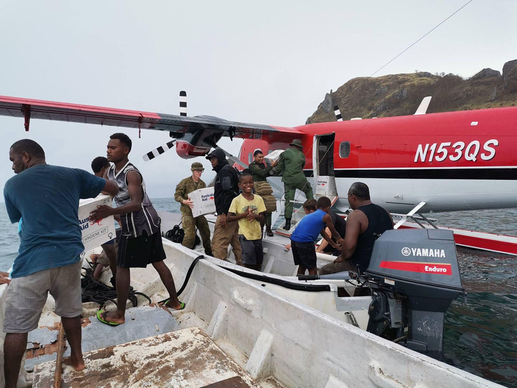 Australian supplied hygiene kits delivered to Kia Island, Fiji following Tropical Cyclone Yasa.
