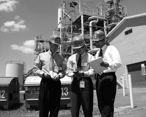 ASNO and OPCW inspectors using a GPS system during an inspection photograph courtesy of Wesfarmers CSBP Ltd