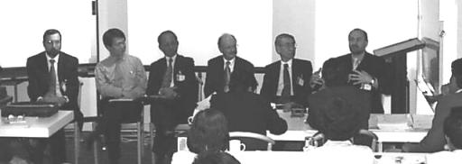 Picture: Panel discussion at regional training course. (left to rightDrMarzo, ABACC, MrKim, TCNC, DrRidwan, BAPETEN, MrCarlson, ASNO, MrKurihara, NMCC and MrNackaerts, Euratom Safeguards Office)