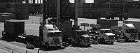 Thumbnail photo of 4 trucks being inspected by ASNO.