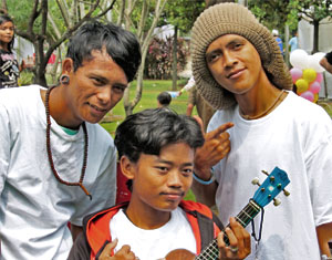 Indonesian adolescents boys on Indonesian National Childrens Day
