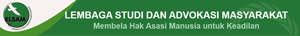 Logo of the Institute for Policy Research and Advocacy (ELSAM) on coloured background spelling out the name of the institute in Indonesian.