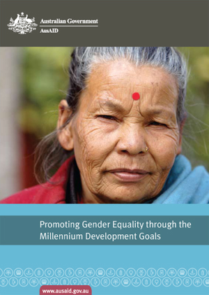 Cover of Promoting gender equality through the MDGS publication