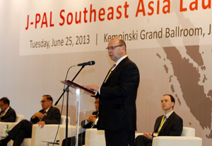 AusAID's Director General speaking at the launch of J-PAL's South East Asia office in Jakarta